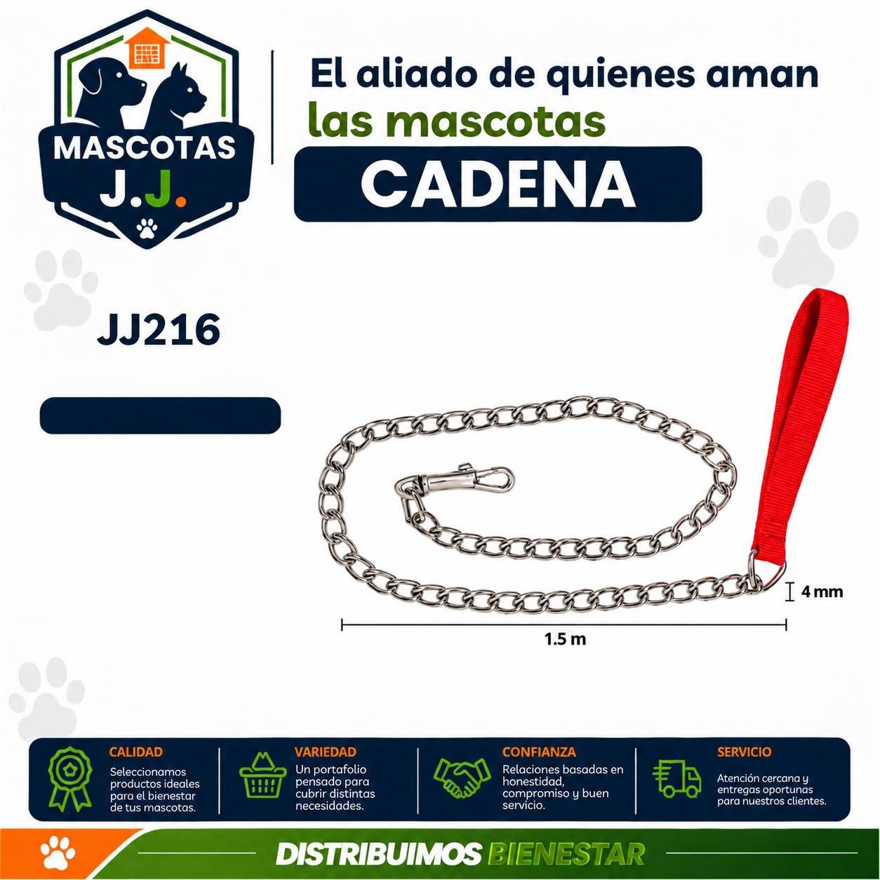 CADENA PARA MASCOTAS