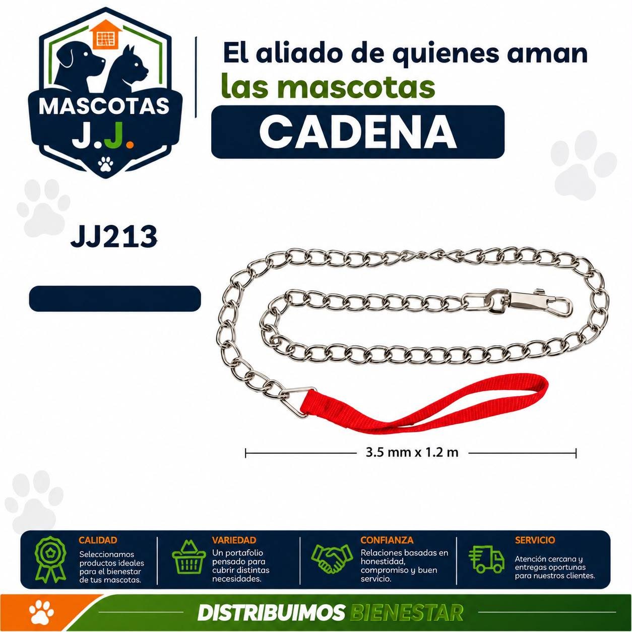 CADENA PARA M,ASCOTAS