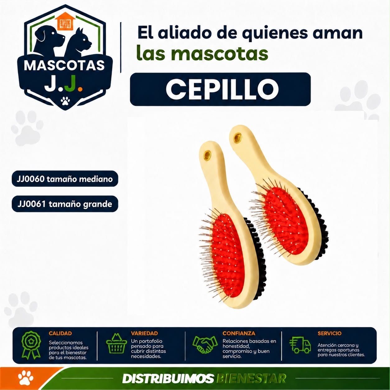 CEPILLO DOBLE CARA PARA MASCOTAS